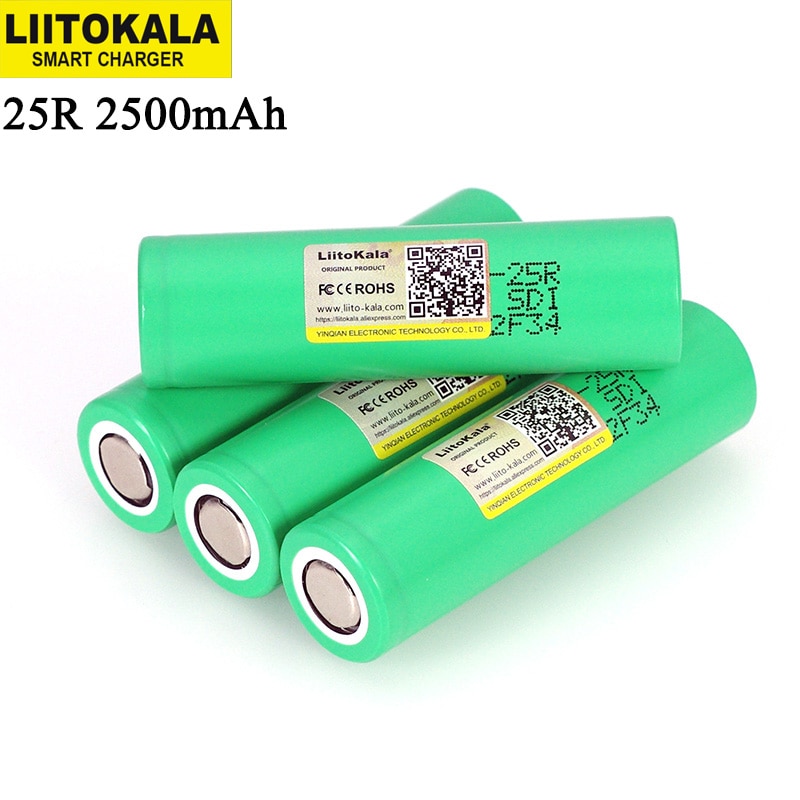 Liitokala INR18650-25R 18650 2500Mah 3.6V Lithium Oplaadbare Batterij 20A Ontlading Batterijen