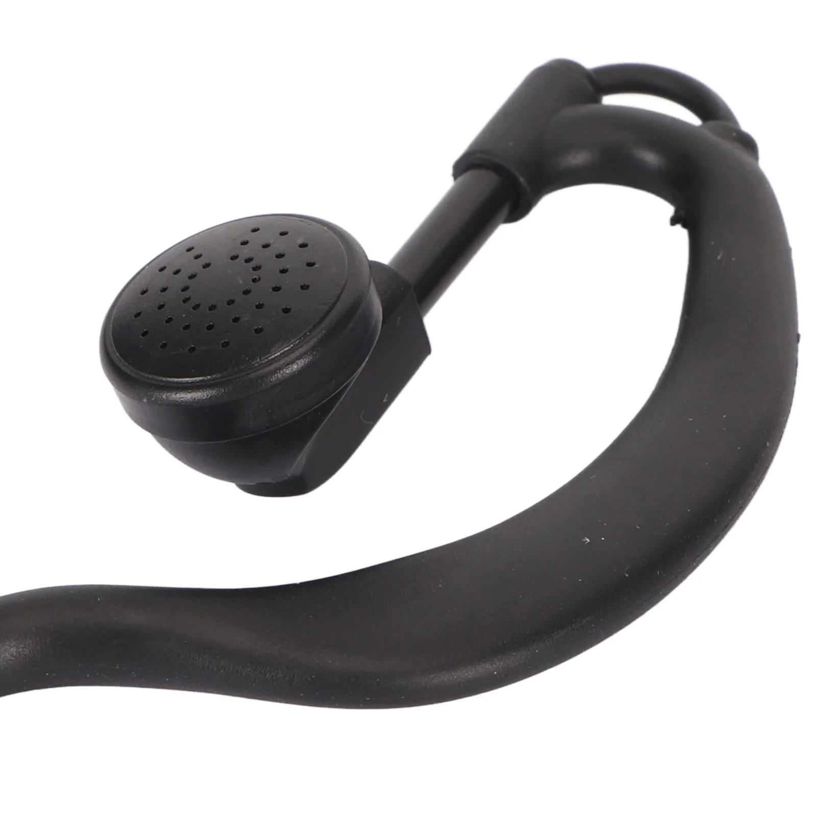 3.5mm walkie-talkie-headset med hörlurar, öronfäste, klart ljud, 1- stifts svart, för komradio (endast ljud, ) mp3 spelare)