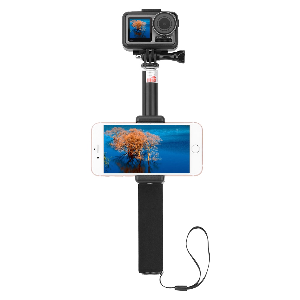 Palo Selfie manual extensible, palo monópode para teléfono, adaptador para DJI Osmo Action Go Pro HERO 8 7 6 5 4 Xiaomi YI 4K Lite S