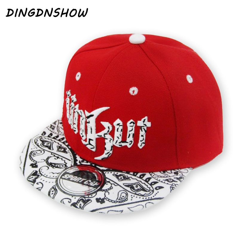 [DINGDNSHOW] Baseball Cap Snapbacks Hat Children Acrylic Hip Hop Cap Letters UNKUT Flat Cap for Boy and Girl