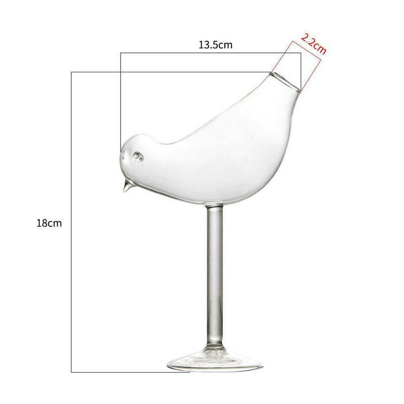 Bird Shape Cocktail Glasses Wine Glass Champagne Goblet Whiskey Beer Drinking Cup Tall Bird Cocktail Glass Bar Accessories