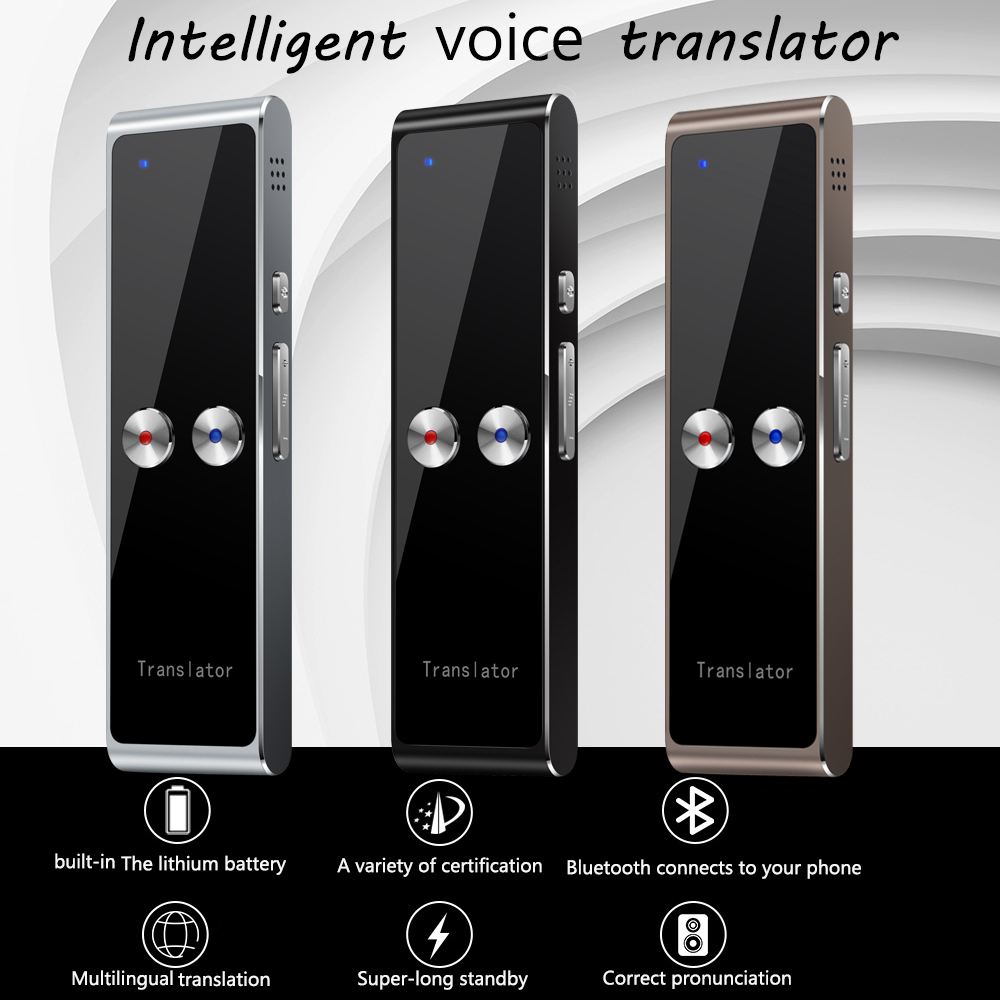 T8 Voice Instan bluetooth Translator 68 languages Two-Way Real Time Translation for Business Traval English Spanish German