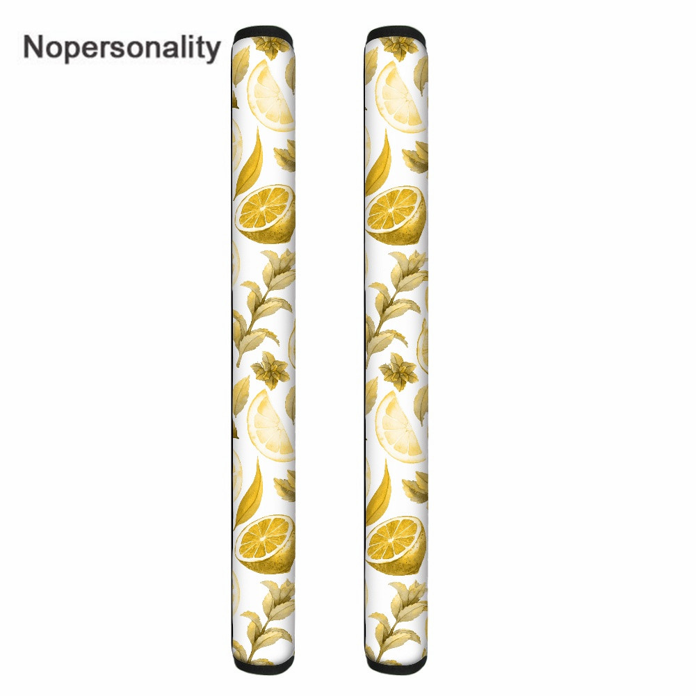 Cubiertas de mango de refrigerador con estampado de limón amarillo, cubiertas de mango de electrodoméstico de cocina, guantes protectores antideslizantes para horno de nevera, 1 par: YSFA2035Z98