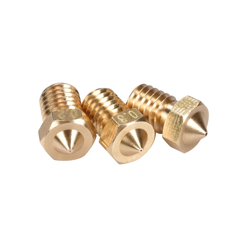 E3D V6&V5 J-Head Brass Nozzle 3D Printer Extruder Nozzles 0.2/0.25/0.3/0.4/0.5/0.6/0.8/1.0 mm For 1.75mm Filament Hotend