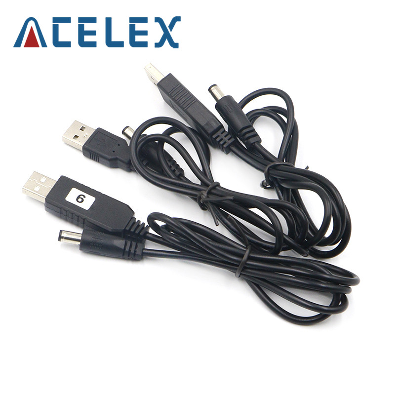 Usb Power Boost Line Dc 5v To Dc 9v / 12v Step Up Module Usb Converter Adapter Cable 2.1x5.5mm Plug
