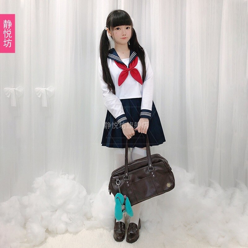 Uniforme JK blanc trois Preppy Style Business, chemise à manches longues, costume de marin de Style japonais, costume à manches longues, robe courte