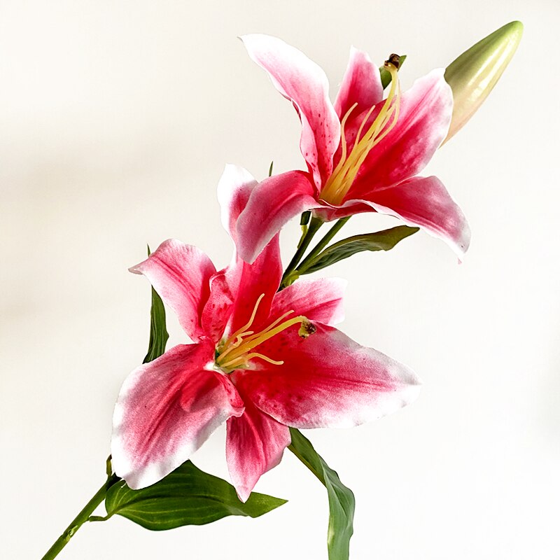 1pcs true touch Lily artificial flower lily bouquet wedding bouquet bridal home flower decoration DIY plant: xdks-295