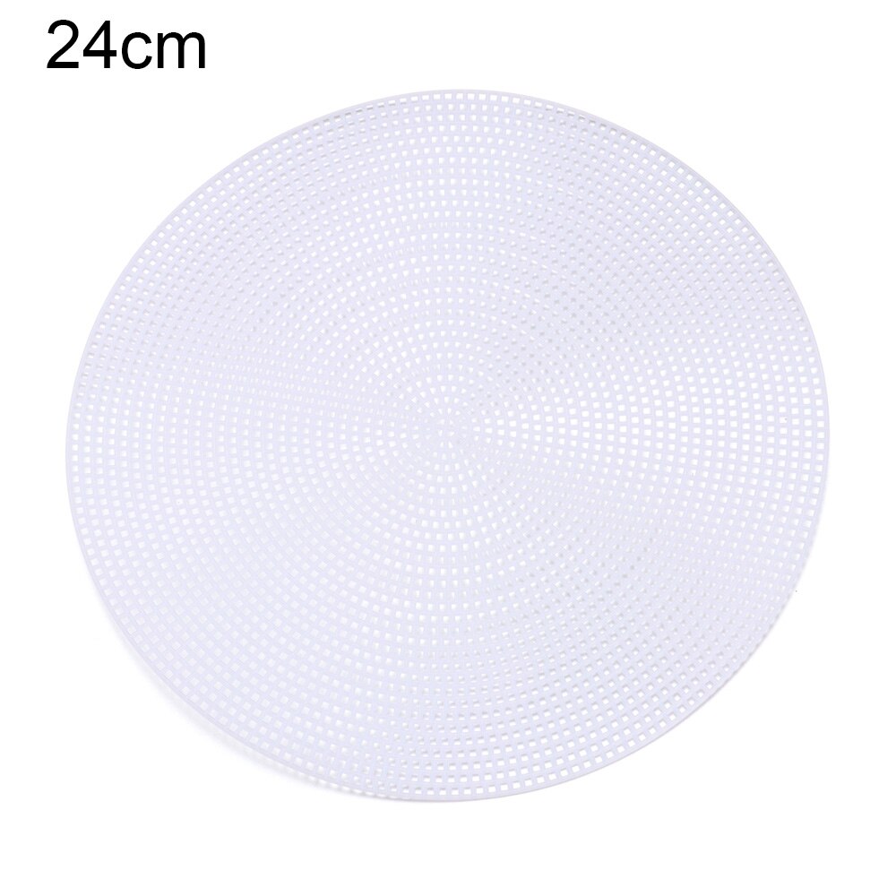 Round Grid Board for Weaving Bag Plastic Knitting Helper Knit Sheet Easy Knitting Accessories DIY Hand Bag White Net Cover: 24cm