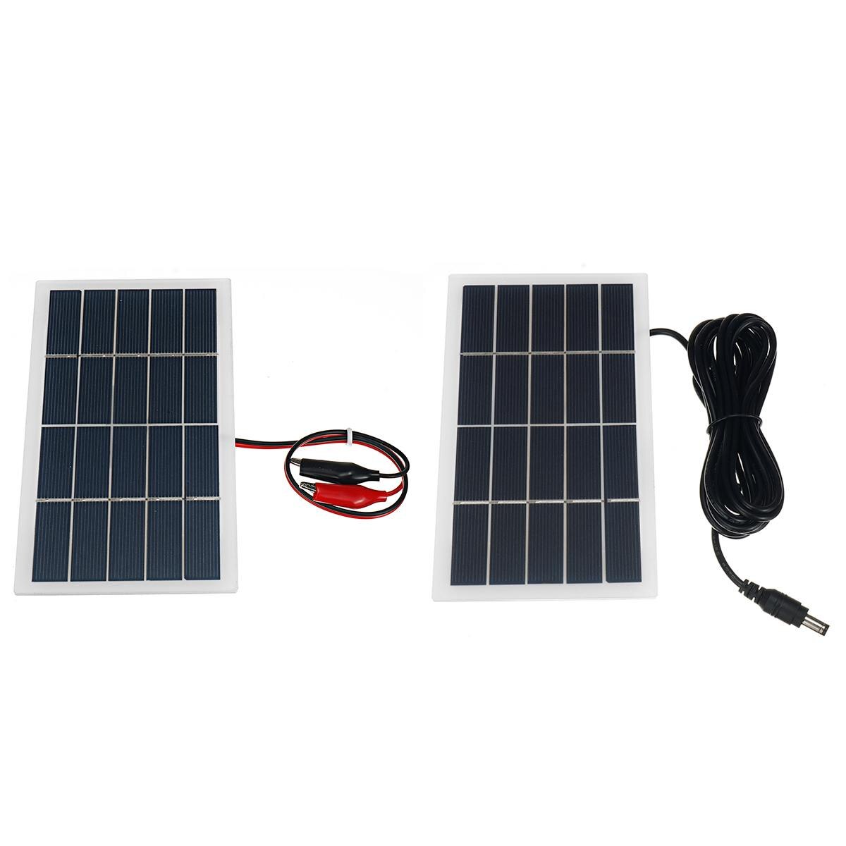 5W 10W 5V Portable DC Solar Panel Polysilicon Fast Charger Outdoor Climbing Travel Emergency Power DIY Solar Charger