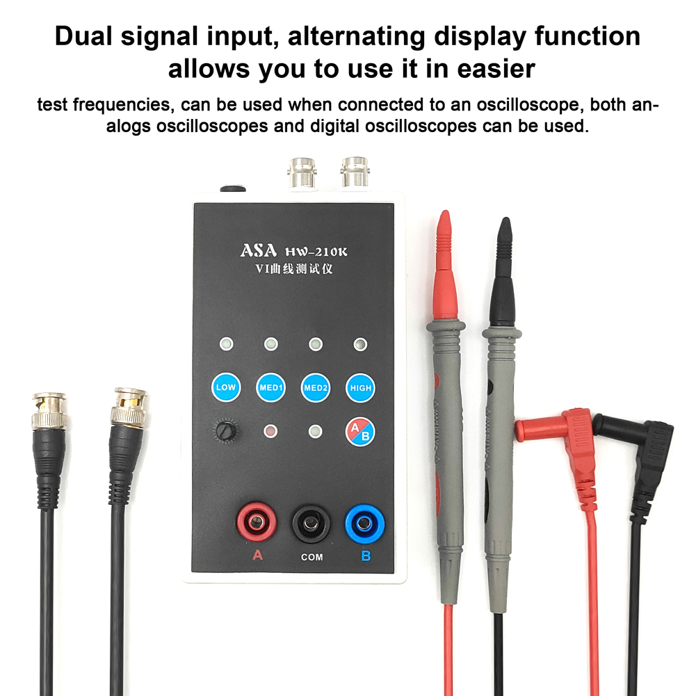 Circuit Board Online Detection ASA Tester HW-210K Dual-channel VI Curve Tester 4 Gear Frequency Alternating Speed Adjustable