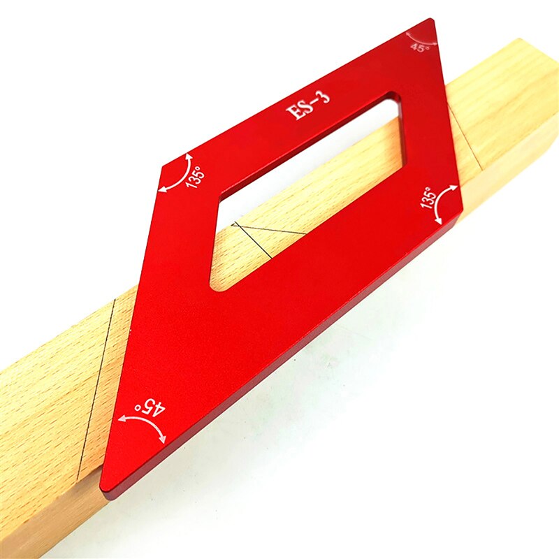 Multi-function Aluminum angle ruler Measuring Ruler Woodworking Scriber T Ruler Multifunction 45/90 Degree Angle Ruler