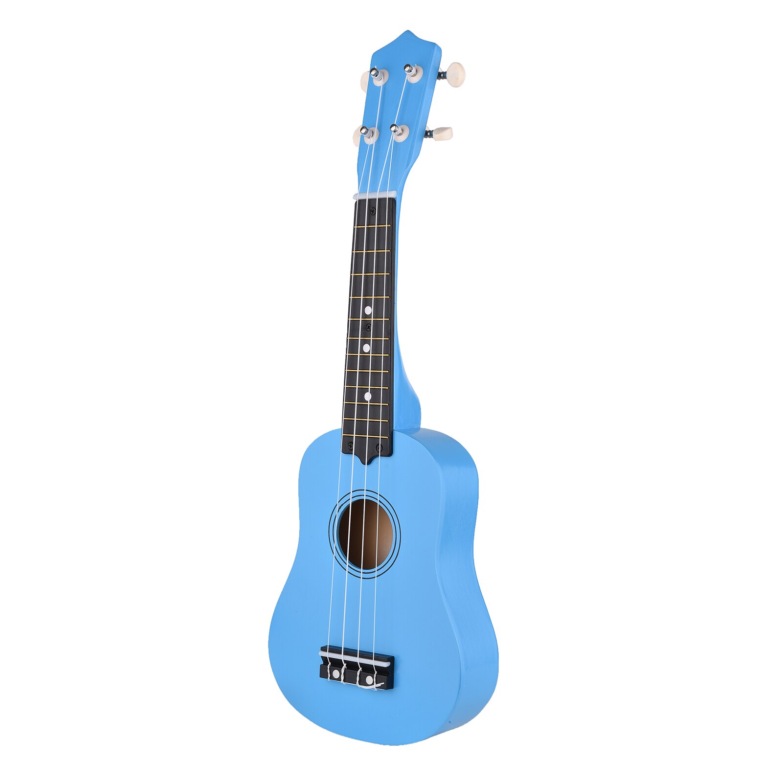 Muslady 21 pulgadas ukelele de 4 cuerdas, guitarra pequeña ukelele bajo instrumento Musical de madera de Beige instrumentos de cuerda: 	Blue