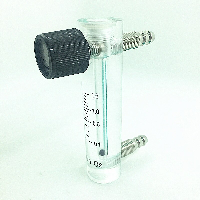 Air Oxygen Gas Flow Meter Flowmeter Caudalimetro Counter Flow Indicator O2 Oxigen Gas Meter Flow Device Switch 0.1-1.5L/min