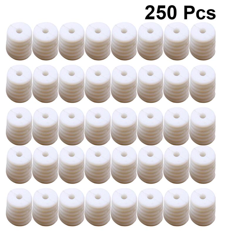 Hebilla ajustable de silicona antideslizante, con regulador de cuerda protectora de silicona, hebilla antideslizante 200 Uds./250 Uds.: White 250pcs