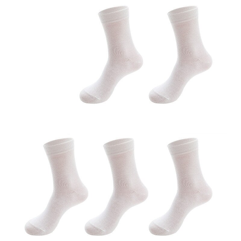 5 paar Herren Geschäft Herbst Sommer Socken Klassische Patchwork Gittergewebe Atmungsaktive Baumwolle Männer Kurze Socke Männlichen Socken EU 39-45 Meias: 5Stck  Weiß