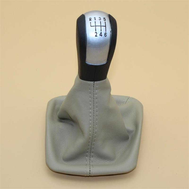 5 / 6 velocidad perilla de caja de cambios de cuero de arranque para Skoda Octavia 2 A5 A6 2004, 2005, 2006, 2007, , , , , ,