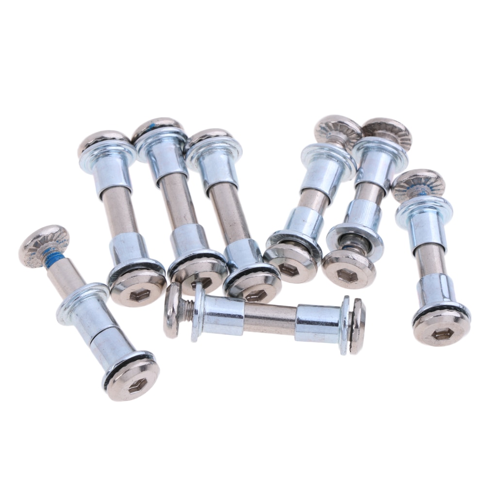 8 Pcs Aluminium Inline Skate Wiel Schroef Nail Rolschaatsen As Bouten Zilver