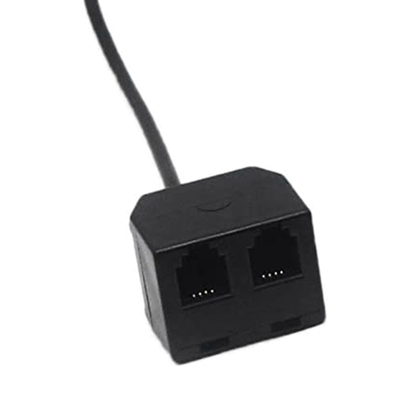 Verlängerungskabel RJ9 4P4C-Stecker auf 2 weibliche Telefon-Y-Splitter-Leitungsadapter
