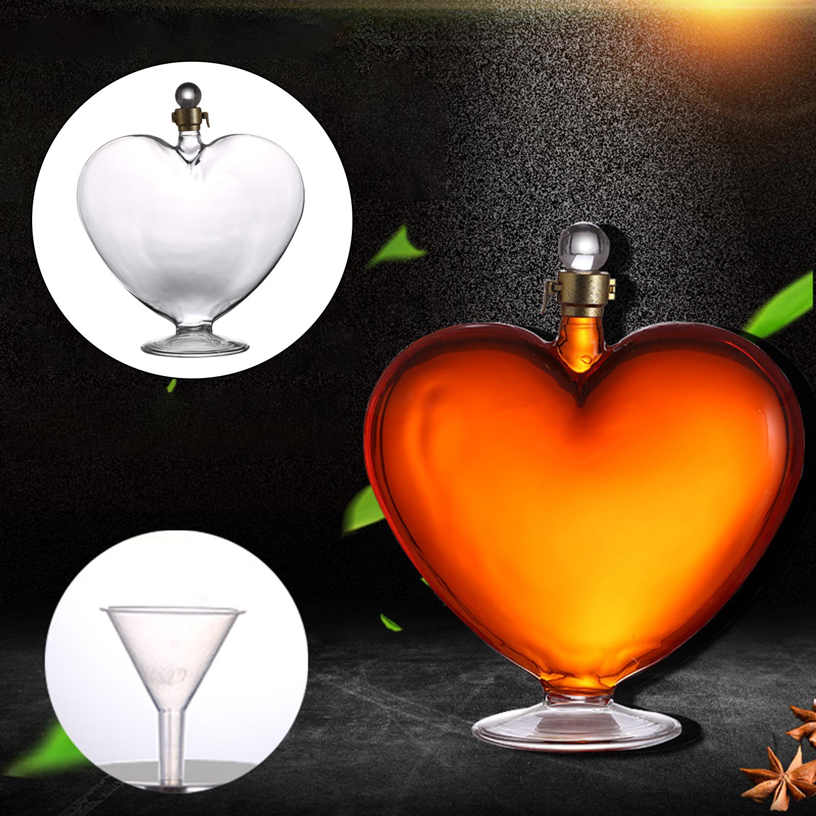 1 peça de vidro 1l presentes entretenimento coração decanter diamante para casa
