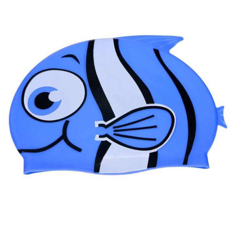 Casquette de piscine pour enfants, étanche, élastique, en Silicone, protection des oreilles, garçons et filles, chapeau de plongée, dessin animé, poisson Tropical
