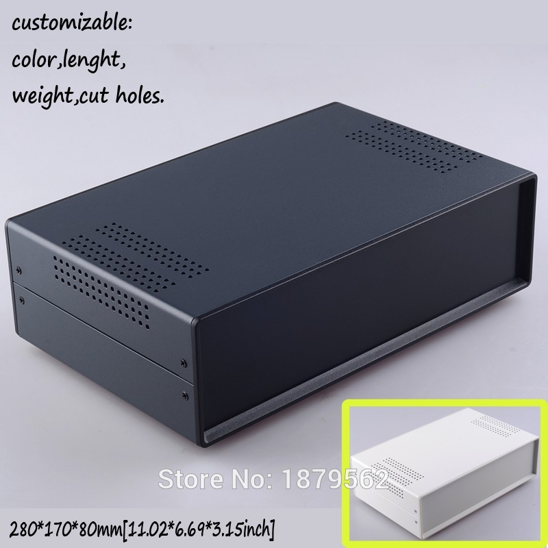 [2 colors] 280*170*80mm diy iron box housing manufacturer iron amplifier enclosure junction box electronic cases [40009(W170)]