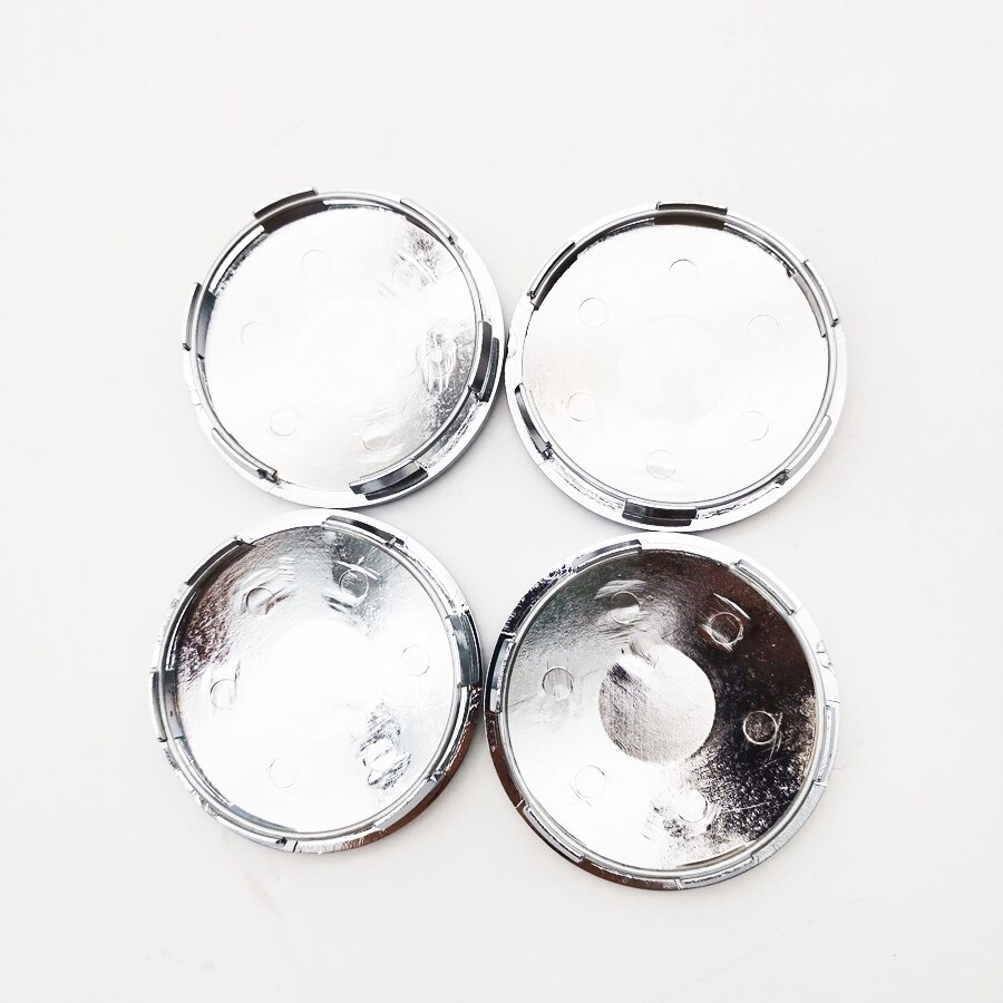 4Pcs Set Universal Chrome Silver Car Wheel Center Hub Caps Covers