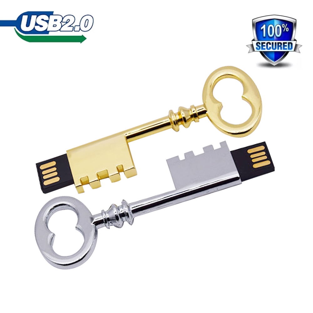 Pen drive metálico 2.0, pen drive usb 2.0 de 64gb 32gb 16gb 8gb para presente