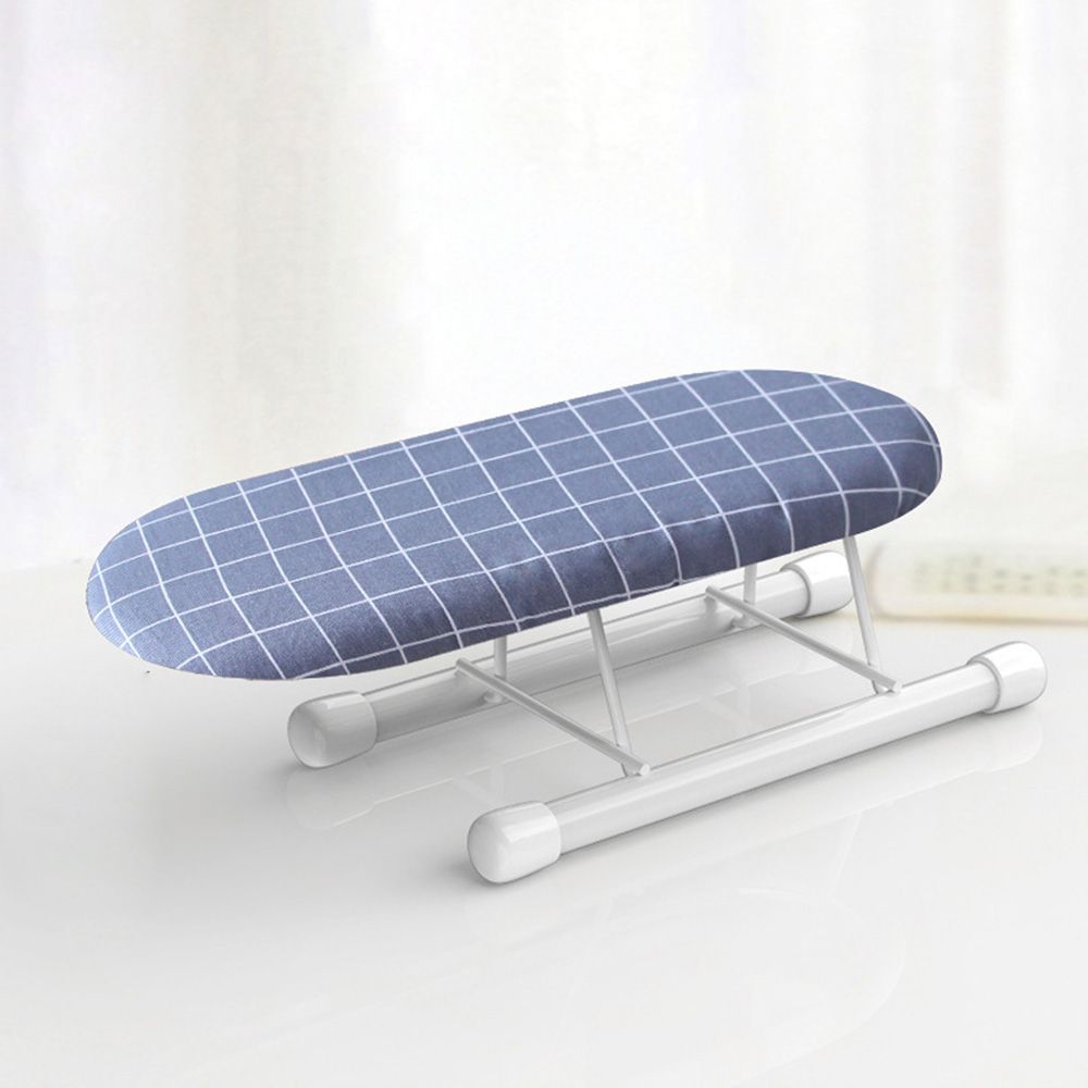 Tapis de pressage en laine pour planche à repasser, feutre haute température, robuste, rembourrage épais, antidérapant, fourniture de nettoyage du linge: Classic blue grid