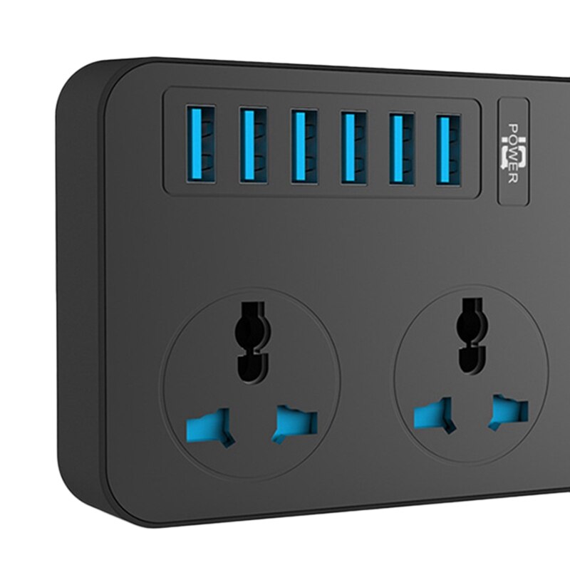 Power Strip with USB with 3 Outlets 6 USB Charger, Multifunction Desktop Charging Station for Home Office Dorm