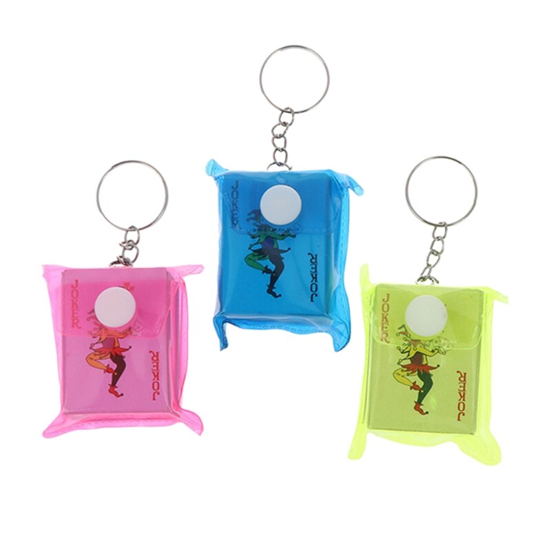 Llavero portátil de cartas de póker, tablero pequeño, 4x3cm, 1 unidad