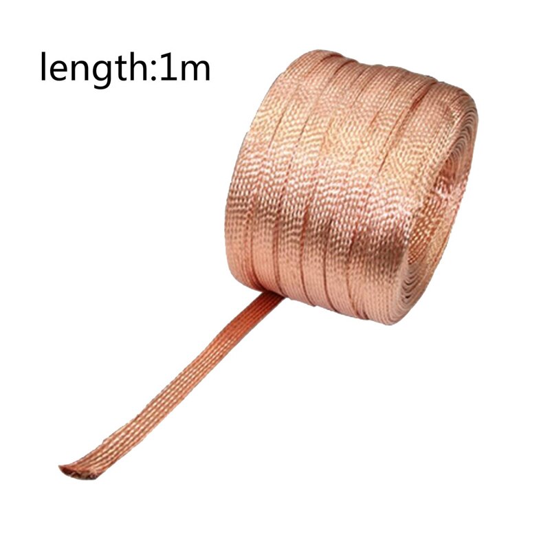1pcs Tinned copper braided connection wire 1mx6mm conductive tape desoldering braided welding