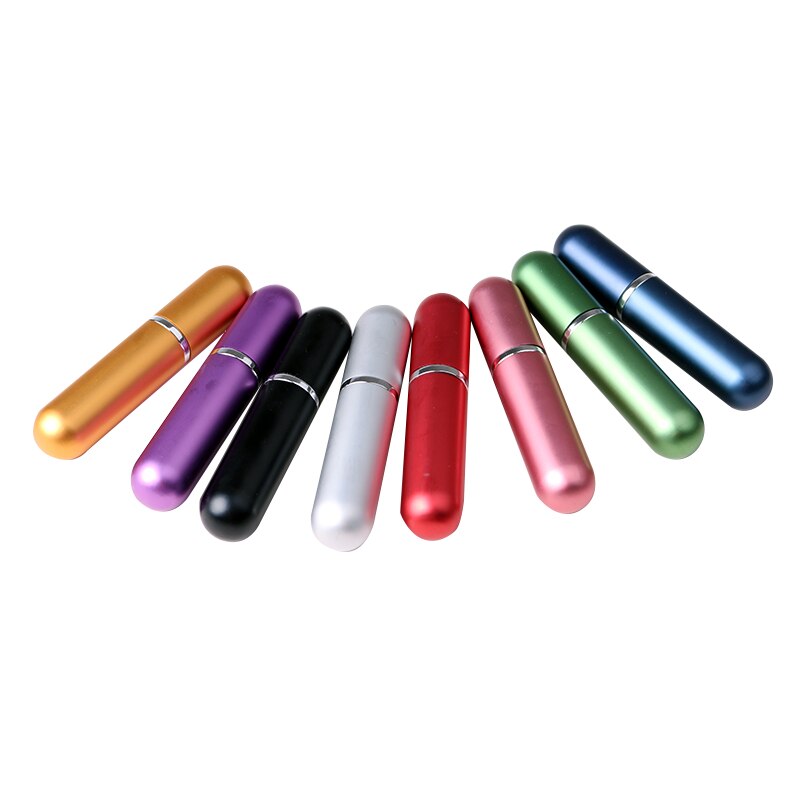 5ml 3ml Mini Efillable Perfume Bottle Metallic Spray Press Bottle Travel Portable Aluminum Perfume Atomizer Cosmetic Container