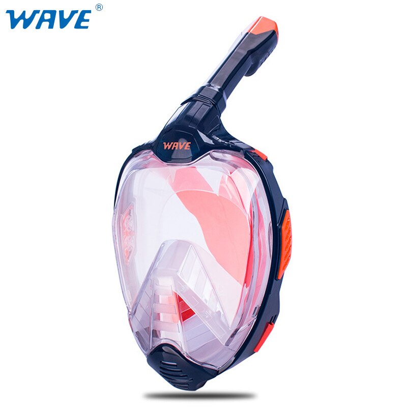 Máscara de esnórquel para adultos, mascarilla de buceo antiniebla, de cara completa, para natación, vista panorámica,: Metallic blue / L / XL