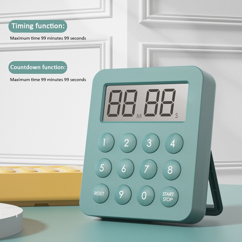 Timer Reminder LCD Screen Multifunctional 2Color Europe Style Time Manager Bake Cooking Learning Countdown Battery Kitchen Timer