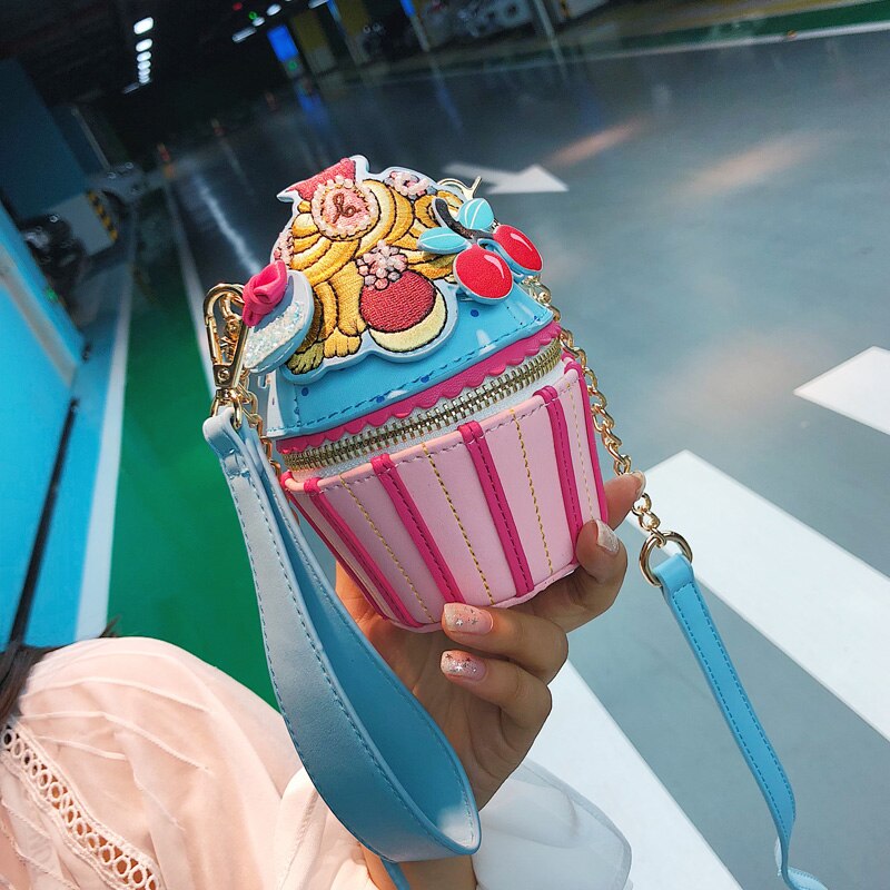 Zoete dame mini bucket bag zomer pu leren dames handtas travelchain schoudertas