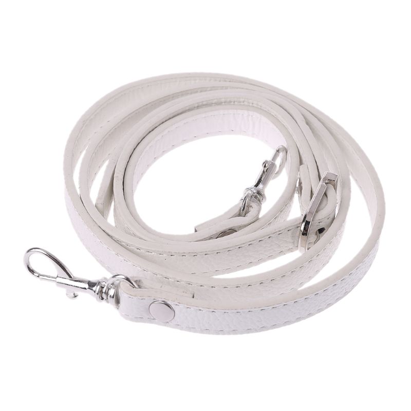 120cm couro do plutônio bolsa de ombro alça diy bolsa alça bolsas cintos cinta sacos acessório: White Silver