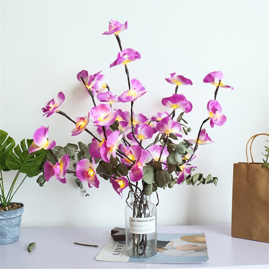 20 led kerstsimulatie orchideeëntak licht vaasvuller wilgentak feeërieke licht hotel koffie bloemen tafeldecoratie lamp