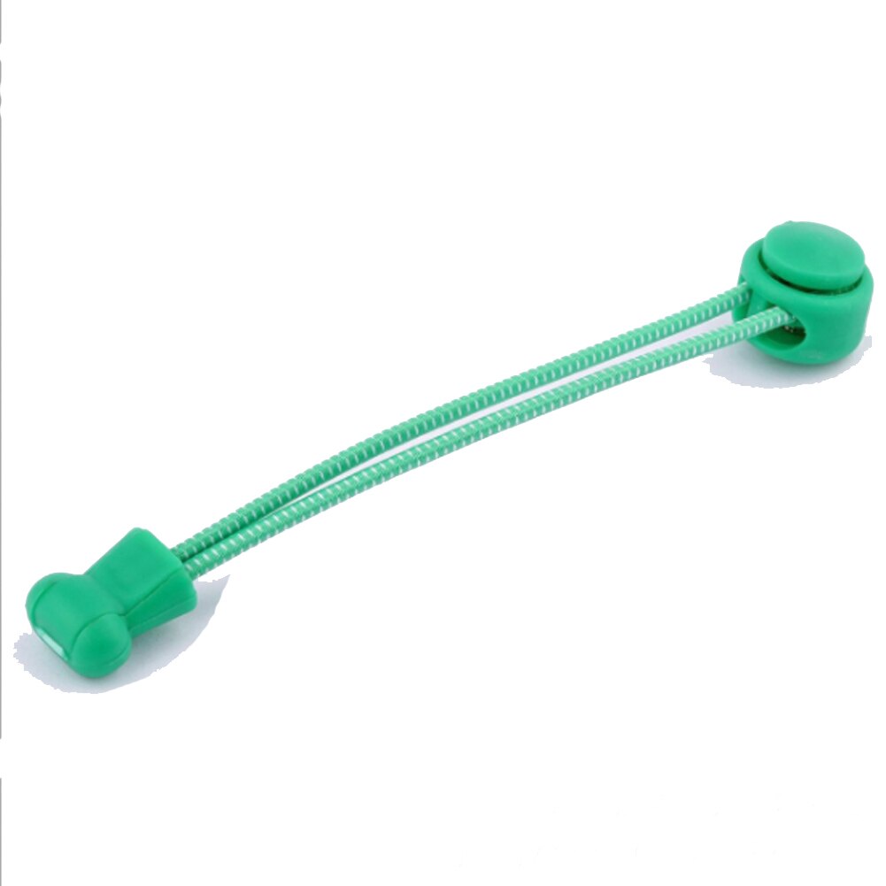 1 pièces lacets paresseux élastique sans attache verrouillage lacets ronds pour garçons et filles fermeture rapide lacets et lacet rond: Vert