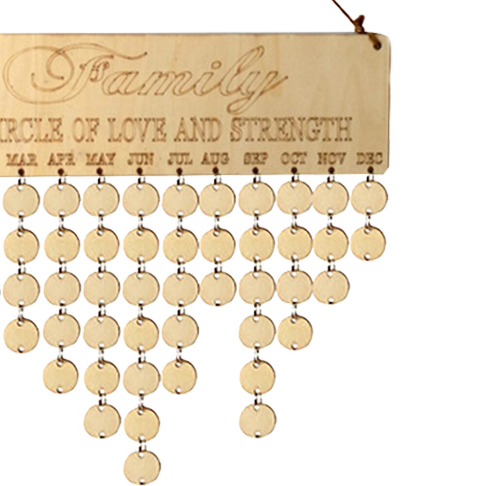 Geburtstag Erinnerung Bord Birke Kalender Plakette Zeichen Familie Freunde Holz DIY Calend Kalender Holz