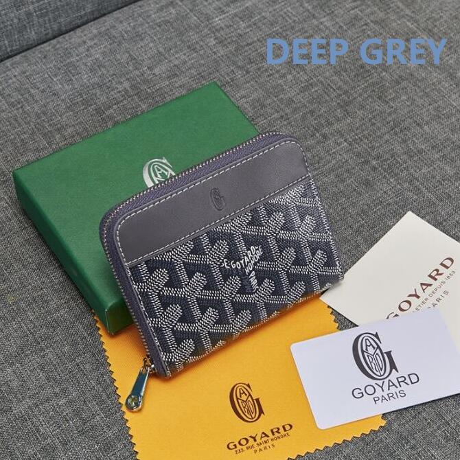 monedero con cremallera Cartera de mujer PU tarjetero de cuero de Forever Young cartera femenina: DEEP GREY