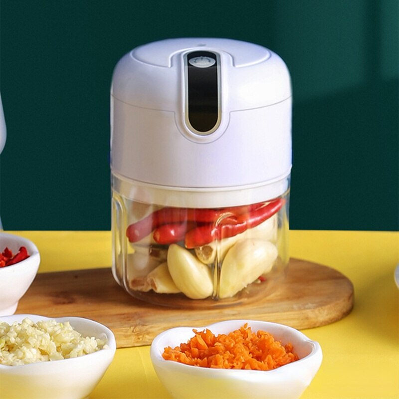 Small Wireless Electric Minced Garlic Machine Mini Minced Garlic Machine Household Baby Food Auxiliary Machine Meat Grinder