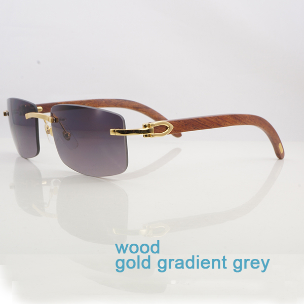 Luxe Vierkante Zonnebril Gevlekte Echt Buffelhoorn Heren Zonnebril Vintage Festival Carter Buffs Zonnebril: wood gold grey
