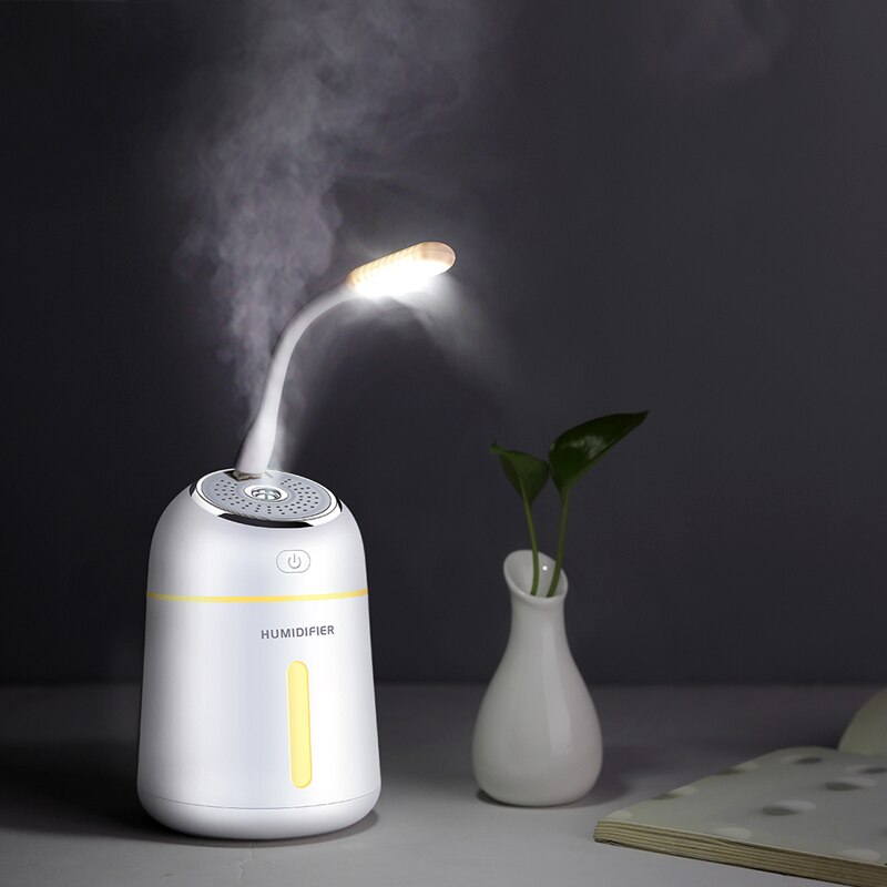 Bil luftfrisker lille q luftfugter 3 in 1 ultralyd luftrenser usb blæser bærbar med led lys kontor hjemme tåge maker