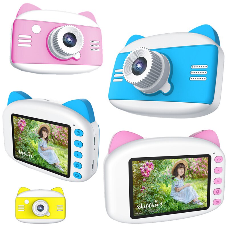 3.5 inch HD 1080P Kids Camera Cartoon Children Mini Digital Photo Video Camera Built in Game Best Birthday Children Camera