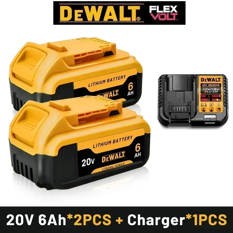 Original DEWALT battery, 20V-60V 6AH, 9AH rechargeable lithium-ion battery, DEWALT charger, DCB115, DCB118, DEWALT tool battery
