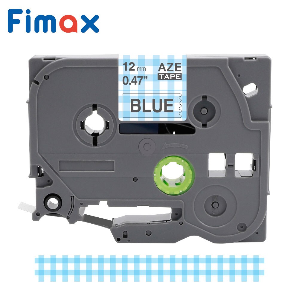 Fimax tze231 Tze-231 tz tape Multicolor Pattern 12mm Compatible for Brother p-touch printer Tz-231 TZ231 for Brother label Maker: Gray on Blue plaid