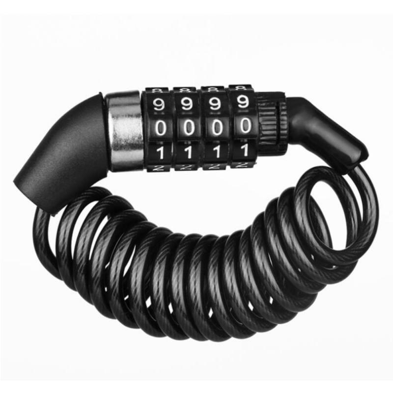 Bicycle Lock Steel Cable Chain Security Safety Bike Password 4 Digit Lock Anti-Theft Combination Number Code Bicycle Accessories