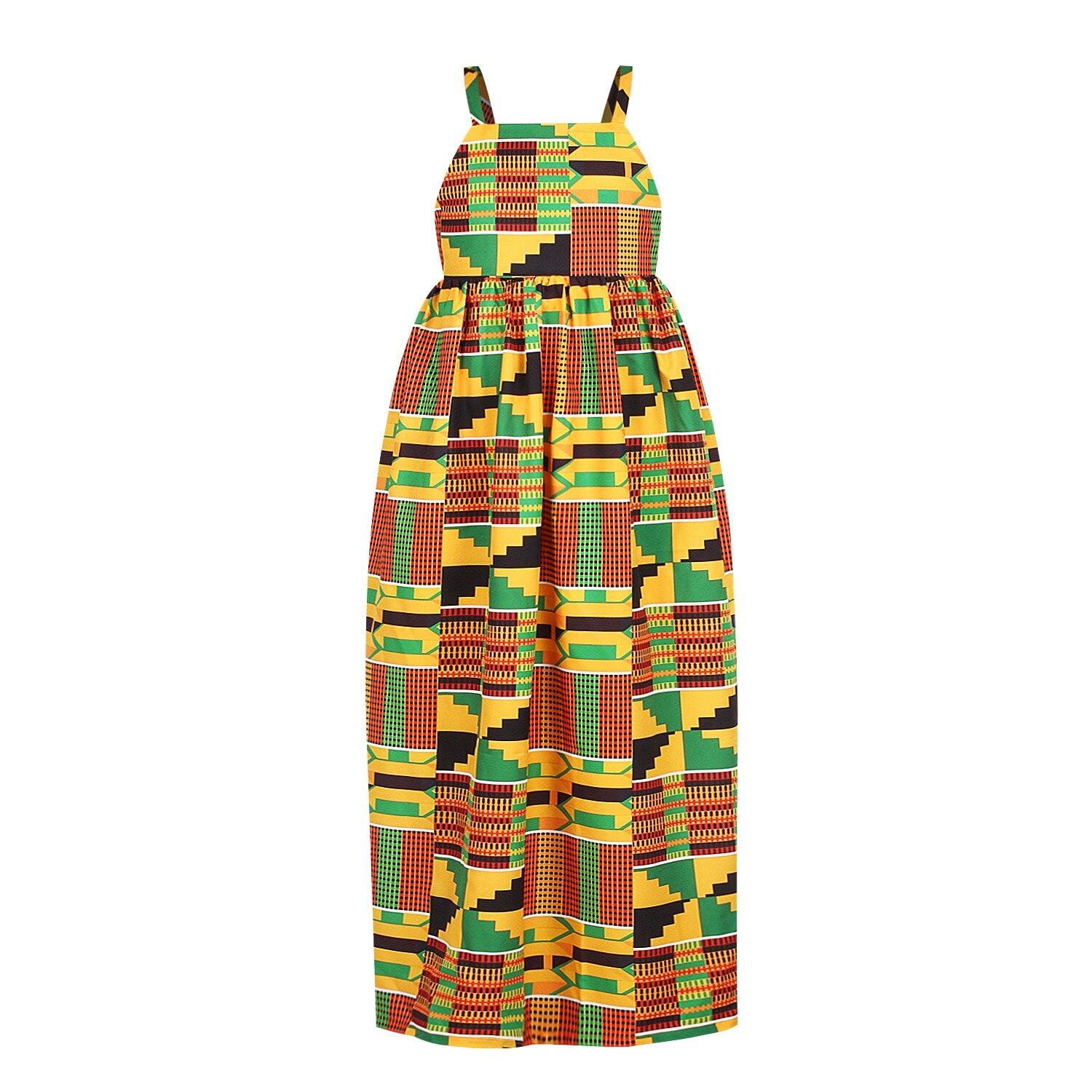 African Maxi Dress For Girl Traditional African Clothing Dashiki Ankara Kids Kawaii Children Summer Long Sundress