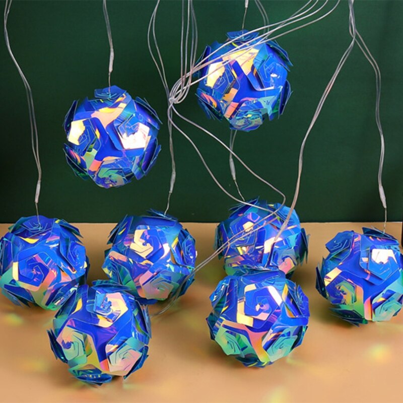 8 LED Globe Ball String Lights Indoor Outdoor Fairy Lights for Christmas Tree Garden Fence Paito Yard Home Party Decoration