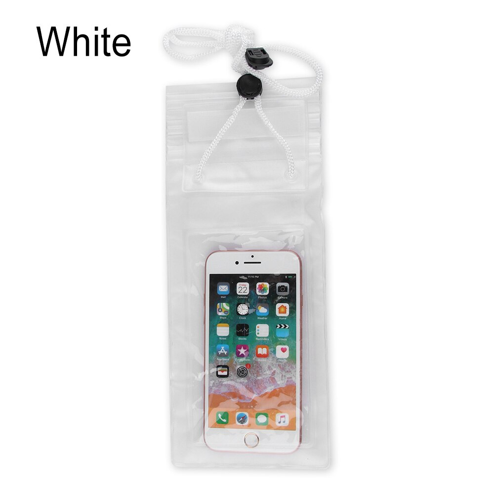 1PC Environmental Universal Under Water Proof Dry Pouch Bag Case Cover Protector Holder For Cell Phone: white-1